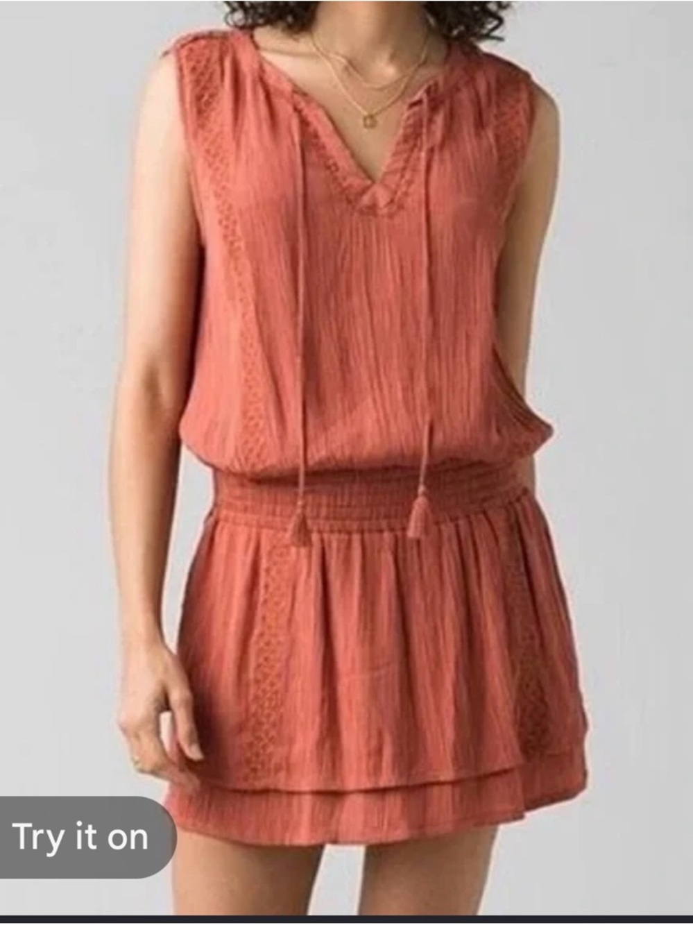 Prana Sleeveless Seaview Sky Dress Small
